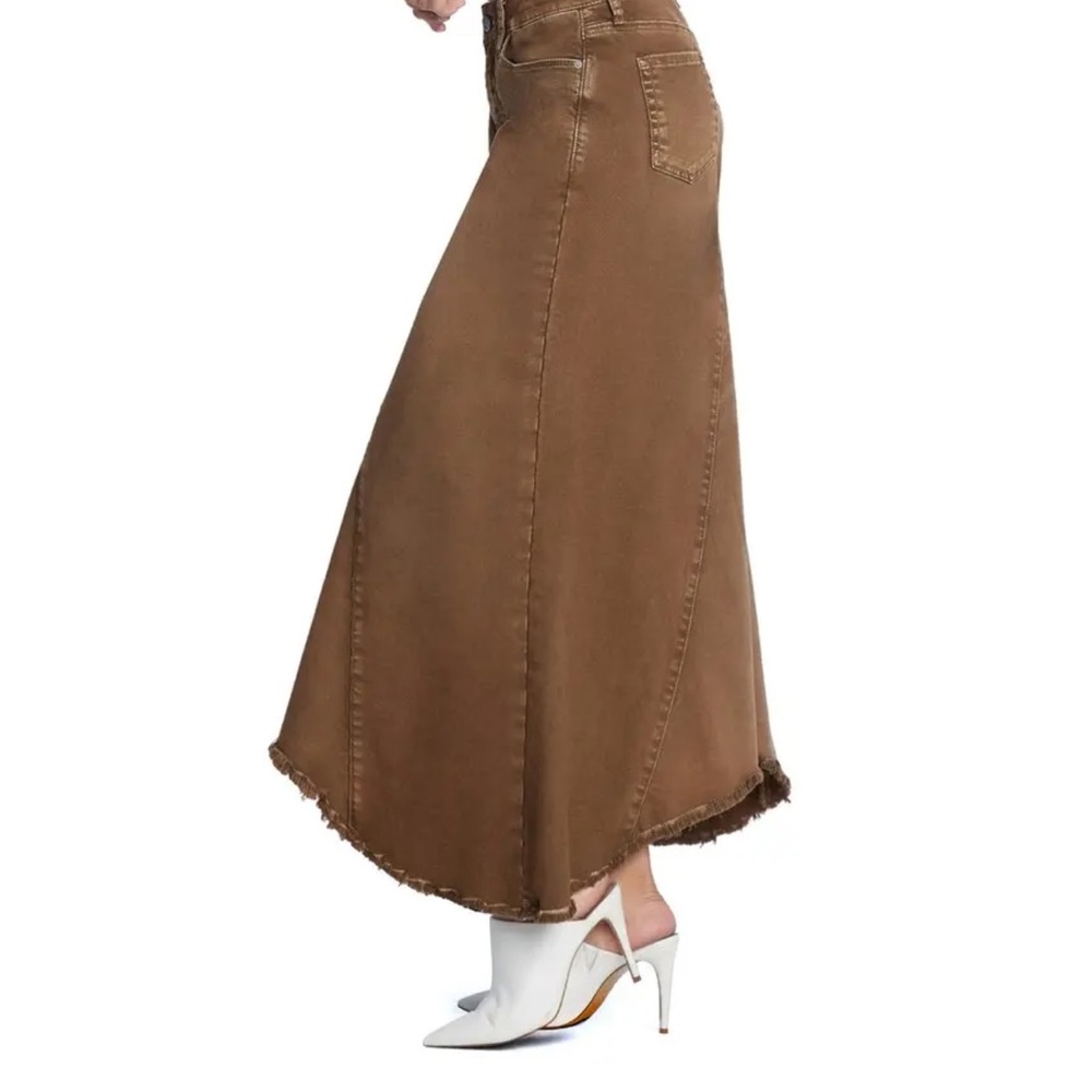 Wash Lab Selma Asymmetric Maxi Skirt - Vintage Brown